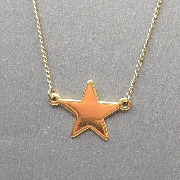 VTG Carla 14K Gold Filled Star Pendant Necklace 15" Minimalist Delicate - Picture 4 of 16